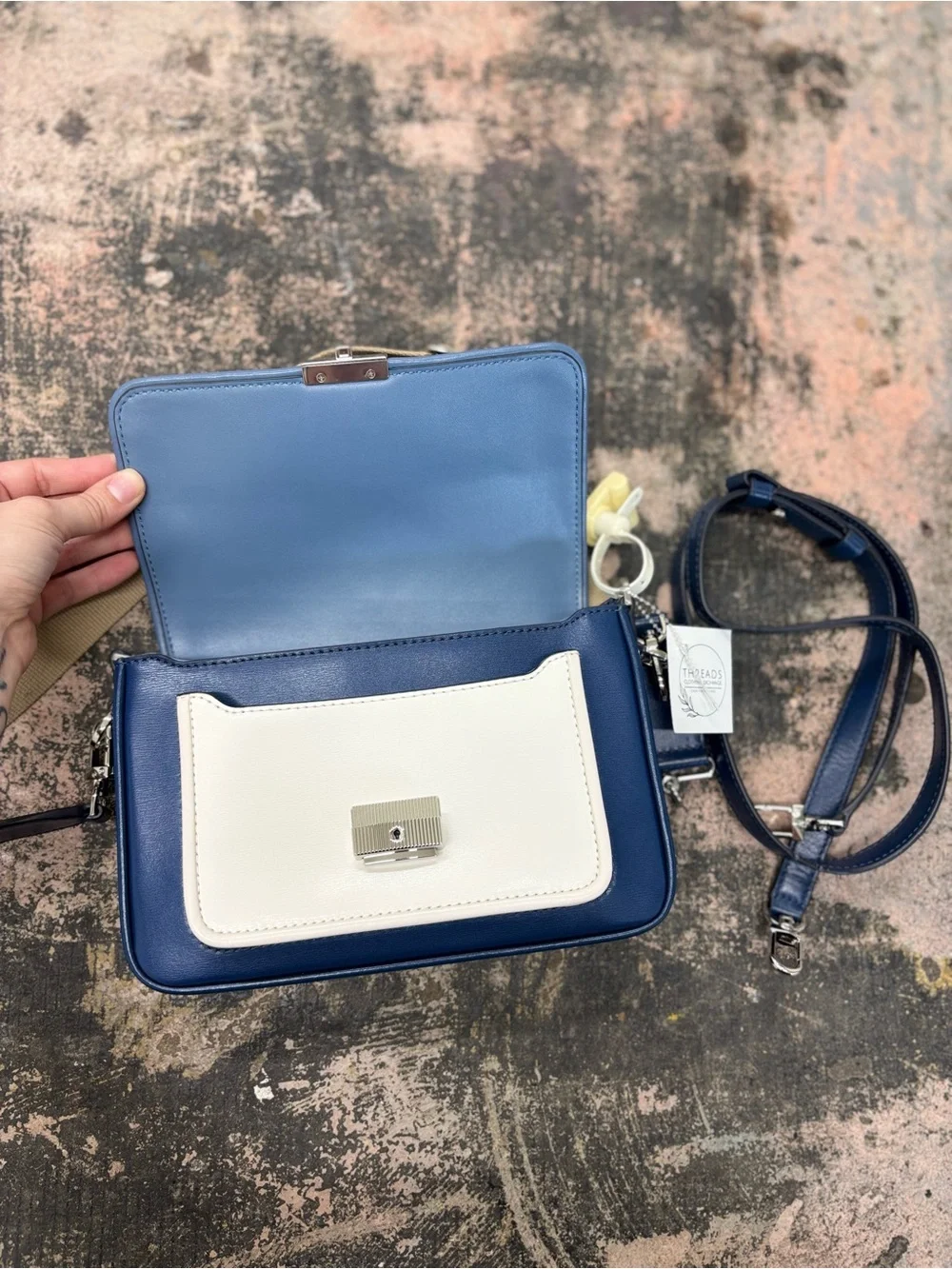 Michael Kors Bradshaw Medium Colorblock Leather Messenger Bag